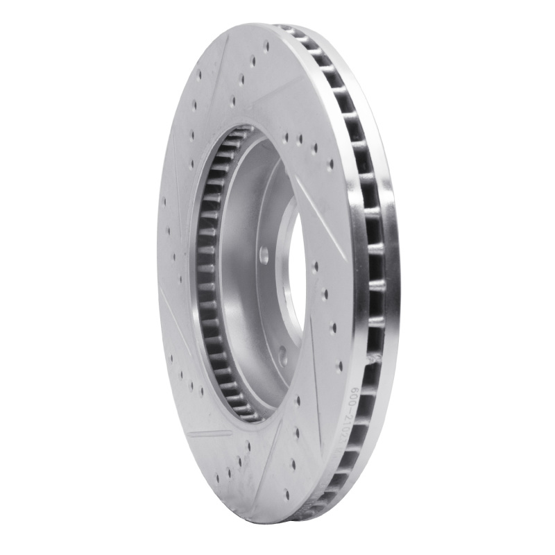 Hyundai Entourage Brake Rotor (1) - Front Right - R1 Concepts - Drilled & Slotted - Silver - `06-`14